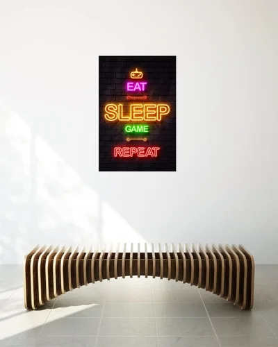 Miniatura 6 de LIFVEAN Pósteres de juegos para habitación de niños, decoración de pared para niños, decoración de dormitorio, póster de luz negra de videojuegos