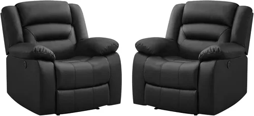 Miniatura 13 de EBELLO Silla reclinable eléctrica clásica, silla reclinable eléctrica acolchada extragrande con cojín suave y respaldo, sofá con sillón cómodo