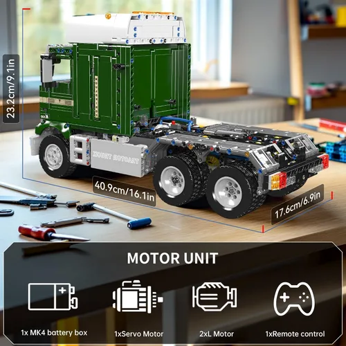 Miniatura 6 de Mould King Kit de bloques de camión de tractor, modelo MOC de bloques de construcción para construir, regalo para entusiastas de las colecciones