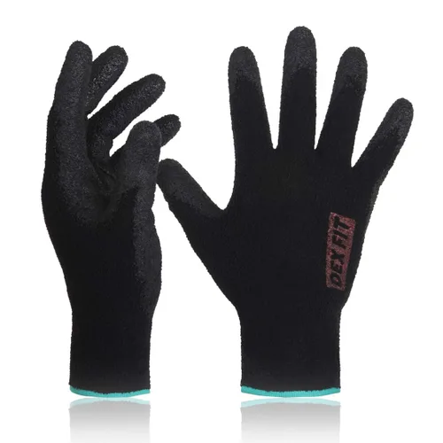DEX FIT Guantes de trabajo para clima frío NR450 - Forro polar cálido, agarre firme con revestimiento de nitrilo, ligeros y flexibles, ideales para