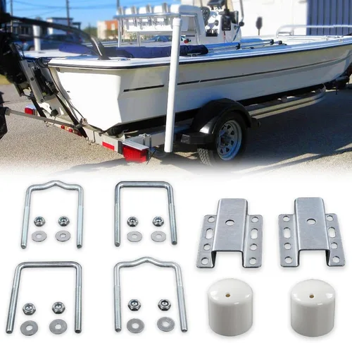 Miniatura 3 de PIT66 Kit de poste guía universal galvanizado y poste de montaje en U, guías de remolque de barco compatibles con Kia Optima 2016 2017 2018 2019 2020