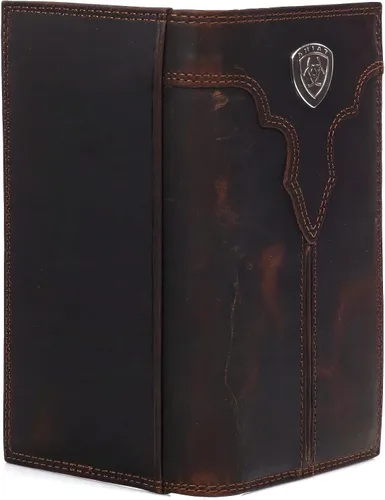 Miniatura 2 de ARIAT Western Wallet Mens Rodeo Center Bump Shield Marrón A3550002