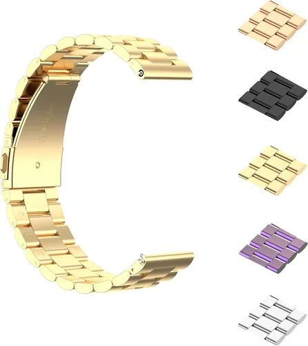 Miniatura 6 de Correa de reloj clásica de metal de acero inoxidable para Amazfit GTS 4 mini 4 3 2 2e 2 Mini/GTR 1.654 in/Bip 3 pro/Bip U pro/Bip S/Bip Lite pulsera