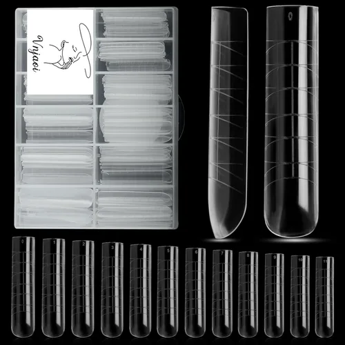 Miniatura 13 de 120 piezas de gel de extensión de polietileno con formas de uñas dobles con constructor de escamas para uñas de gel de manicura, diseño artístico
