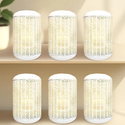 Miniatura 11 de Decozen Farol colgante para velas – Portavelas decorativo pequeño de metal negro para decoración del hogar, patio, comedor, sala de estar