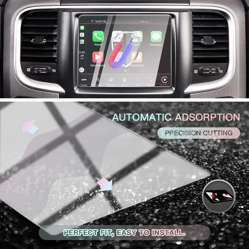 Miniatura 5 de CDEFG Protector de pantalla de automóvil con control central, protector de pantalla táctil para Dodge RAM 1500/2500/3500 Uconnect 2013-2018, vidrio