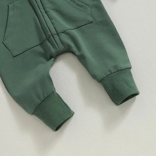 Miniatura 7 de KtwHarnu Ropa de bebé recién nacido, con capucha, de manga larga, con cremallera, para otoño e invierno