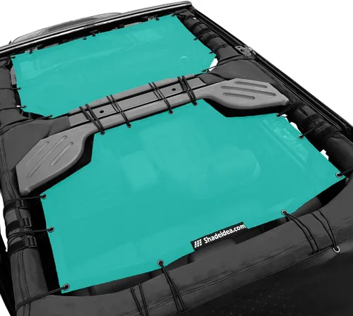 Miniatura 90 de Shadeidea JK - Parasol superior compatible con Jeep Wrangler JKU, cubierta de techo de malla suave (2007-2018) - Bloqueador de ruido de viento UV