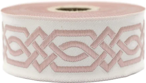 Miniatura 26 de Carrete de 10.9 yardas 0.79 pulgadas de ancho azul celta Claddagh bordado Jacquard Ribbon 20272