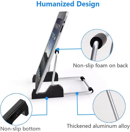 Miniatura 3 de Kinizuxi Soporte ajustable para tablet, soporte antideslizante de aleación de aluminio para tabletas, iPad, Samsung y Kindle Fire, soporte