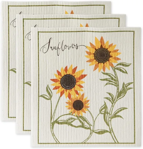 Miniatura 36 de DII Paños suecos para cocina y limpieza, reutilizables, lavables a máquina y aptos para lavavajillas, biodegradables, 7.75 x 6.75, limones, 3