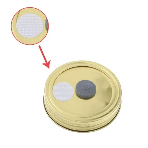 Miniatura 3 de Zonon 128 piezas de pegatinas de papel de filtro sintético de 20 mm 0.3 µm, disco de filtro sintético aplicado bajo frasco de masón de boca ancha