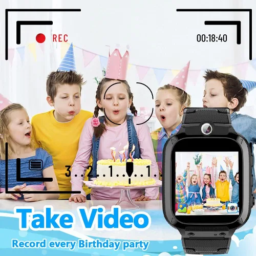 Miniatura 4 de OVV Reloj inteligente para niños y niñas con doble cámara grabación de video 14 juegos de rompecabezas reproductor de música linterna despertador