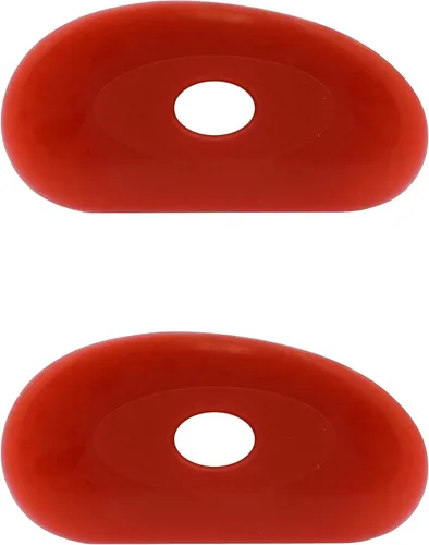 Creative Hobbies Cerámica roja de silicona suave, paquete de 2, herramienta de escultura de cerámica ultrasuave para un acabado suave y eliminación