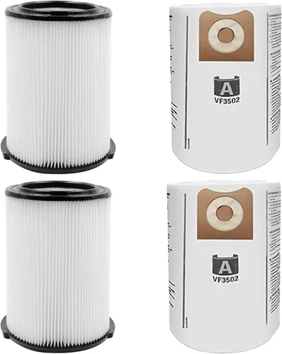 Miniatura 12 de Paquete de 2 filtros de repuesto VF5000 que se ajustan a aspiradoras húmedas y secas Ridgid de 6-20 galones, filtros de aspiradora plisados de 3