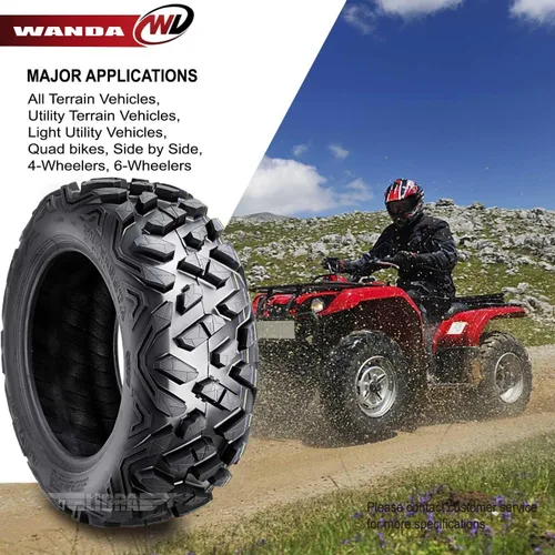 Miniatura 4 de WANDA Juego de 4 neumáticos ATV 19X7-8 delanteros y 18X9.5-8 traseros 4PR estilo Big Horn
