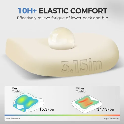 Miniatura 6 de COMHOMA ErgoFlex-P26 - Silla de oficina ergonómica, grande y alta, 350 libras, con soporte lumbar adaptativo 3D y reposacabezas, silla de escritorio