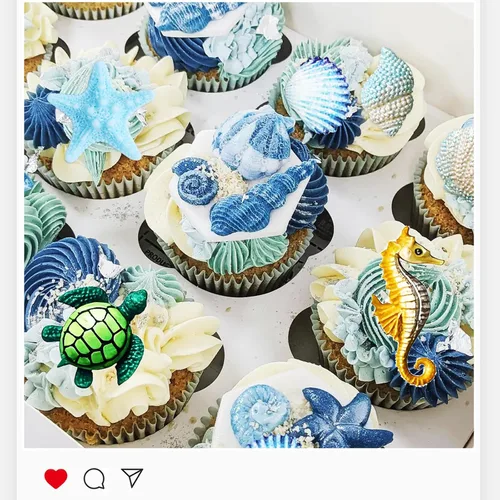 Miniatura 4 de Moldes para fondant de cuerno de concha, molde de conchas de chocolate con estrellas de mar marinas y tortugas para decoración de pasteles, arcilla