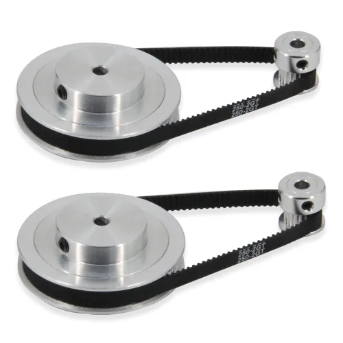 Miniatura 17 de 2Kit 2GT Rueda síncrona 20 y 30 dientes de 0.197 in de diámetro de aluminio Polea de sincronización con 2 piezas de longitud 7.874 in de ancho