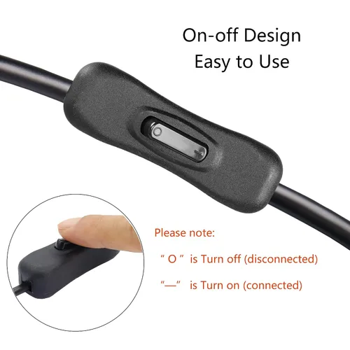 Miniatura 2 de Cable de conexión Ethernet Cat6 de encendido/apagado RJ45 macho a hembra, cable de red de Internet de alta velocidad LAN con interruptor