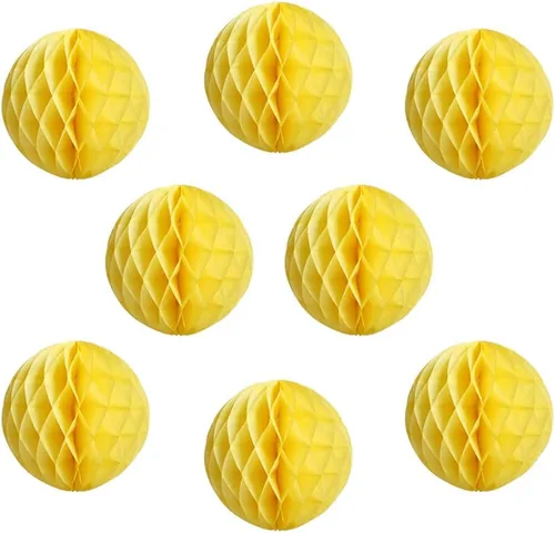 Miniatura 15 de 8 bolas de papel de panal de 8 pulgadas, bolas decorativas de panal de abeja, pompones de papel, bolas de flores, bolas colgantes de arte