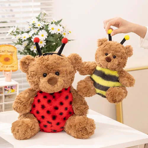 Miniatura 9 de Oso de peluche suave, juguetes de peluche con disfraz de mariquita, oso de peluche, disfraz de mariquita, oso de peluche, regalo para niños y amantes