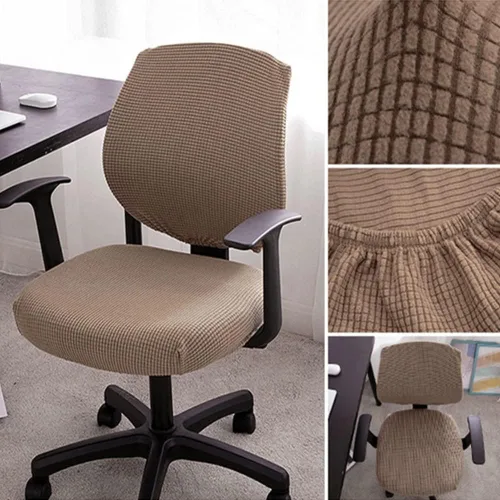 Miniatura 3 de Sunnyway Funda elástica para asiento de silla de oficina, extraíble y elástica, funda de asiento para silla de computadora, de elastano, lavable