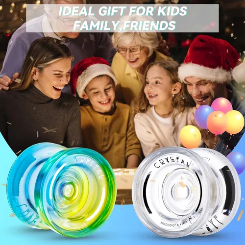 Miniatura 8 de MAGICYOYO Yoyo sensible para niños K2 Crystal, Yoyo de plástico de doble propósito para principiantes, rodamiento de repuesto que no responde