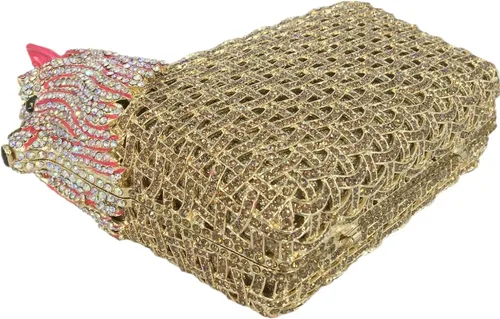 Miniatura 4 de Boutique De FGG Bolsas de noche para cachorros y embragues para mujer, fiesta formal, caniche, perro, bolso de mano de cristal, bolso de mano de boda