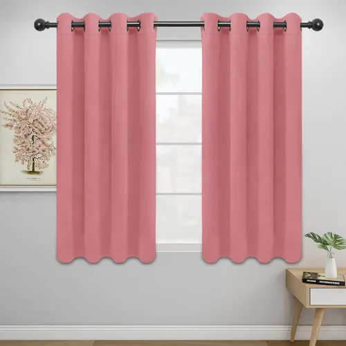Miniatura 39 de Easy-Going - Cortinas opacas para dormitorio, aislamiento térmico sólido con ojales, cortinas de ventana para reducción de ruido, cortinas