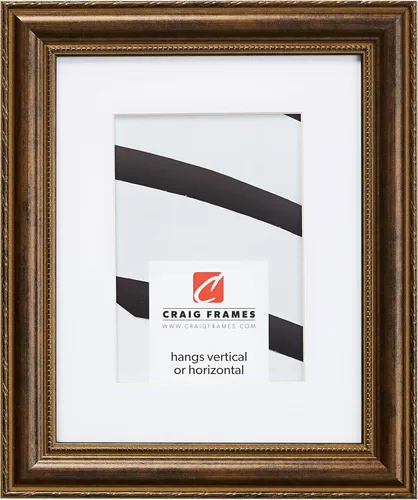 Craig Frames Victoria, portarretratos de bronce adornado de 8 x 10 pulgadas para mostrar una foto de 5 x 7 pulgadas