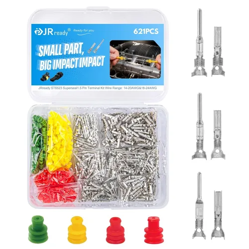 Miniatura 10 de JRready ST6527 Kit de terminales de pines de 150 pares 093" 062" Mini-Fit Jr. MLX Micro-Fit Terminales eléctricos automotrices Conectores de pines