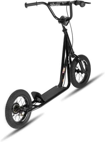 Miniatura 9 de JOYSTAR Patinete para niños de 5 a 9 años de edad, ruedas grandes de 12 pulgadas para niños, adolescentes y adultos, freno trasero y manubrio