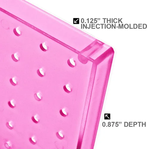Miniatura 3 de Azar Displays 900988-PNK Kit organizador de tablero de clavijas de 125 piezas (2-24 "X 24"")", rosa