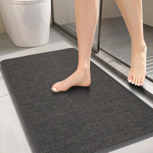 Miniatura 7 de Alfombras de baño, tapetes de baño para baño antideslizantes lavables, secado rápido, absorción de agua, se ajustan debajo de la puerta, ultra