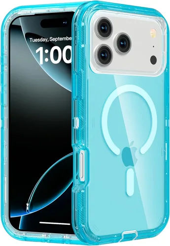 Miniatura 43 de Follaroma para iPhone 17 Pro Max, Funda Compatible con MagSafe, Funda Magnética Transparente de Doble Capa, Funda Resistente Anti-Caída y a Prueba