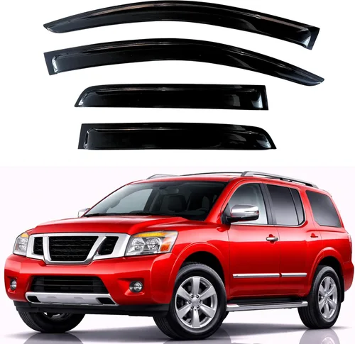 Miniatura 264 de KPY Visor de ventana compatible con Hyundai Tucson 2021-2025, 4 piezas de deflector de ventilación para ventana lateral, estilo Mugen, protector