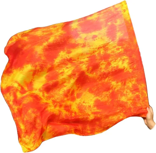 Miniatura 14 de Winged Sirenny Bandera flexible de seda transparente de adoración profética de 40 pulgadas, pancarta de adoración litúrgica para la iglesia (cobre)