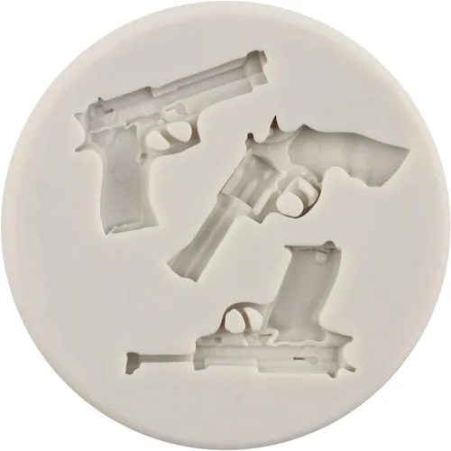 Miniatura 8 de Sijiangmold Moldes de silicona para pistola de bala, granada, fondant, para decoración de pasteles, chocolate, dulces, cupcakes, decoración