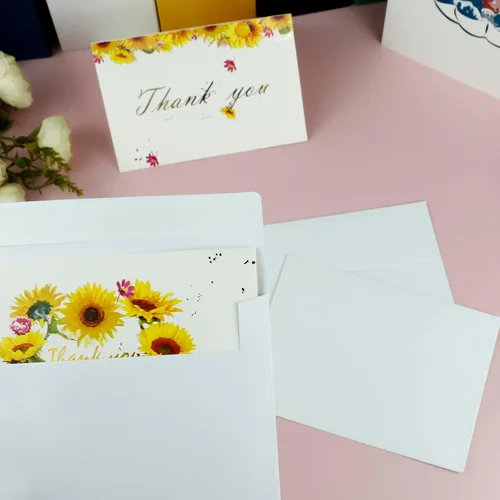 Miniatura 6 de YINUOYOUJIA 50 paquetes de sobres A7 para invitación, sobres 5x7 para tarjetas - autoadhesivos, solapa cuadrada, ideales para boda, baby shower