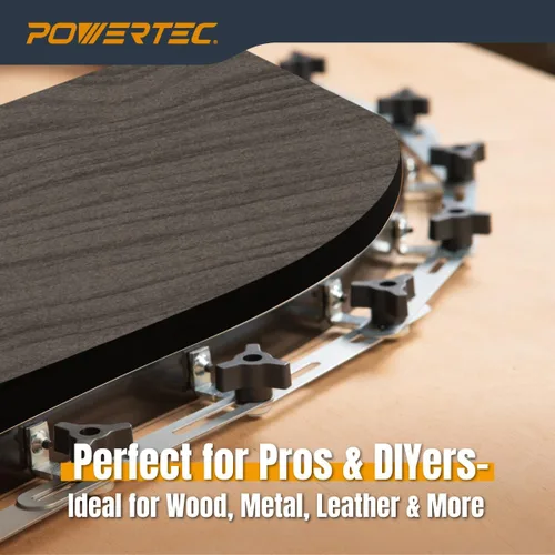 Miniatura 4 de POWERTEC Regla de plantilla de curva flexible de 107 pulgadas, curva de madera, tira de perfiles de carpintería, herramienta de plantilla de acero