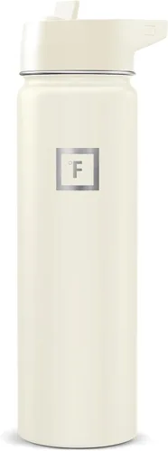 Miniatura 64 de IRON °FLASK Frasco de hidratación para acampar y senderismo con pajilla, botella de agua deportiva de acero inoxidable con aislamiento de boca