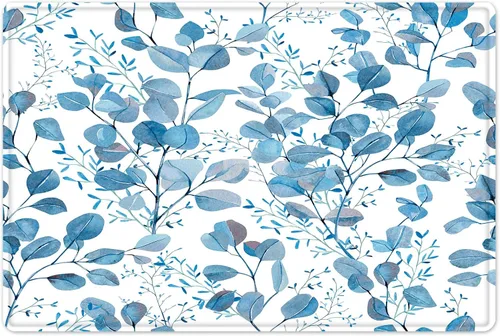 Miniatura 16 de LB Alfombra de baño de flores bohemias, alfombra de baño antideslizante con estampado floral bohemio morado y negro, espuma viscoelástica suave