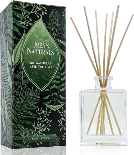 Miniatura 23 de Urban Naturals Balsam Forest - Juego de aceites difusores de varillas – Abeto Fraser, hoja perenne, pino, cedro leñoso y sándalo – Botella de vidrio