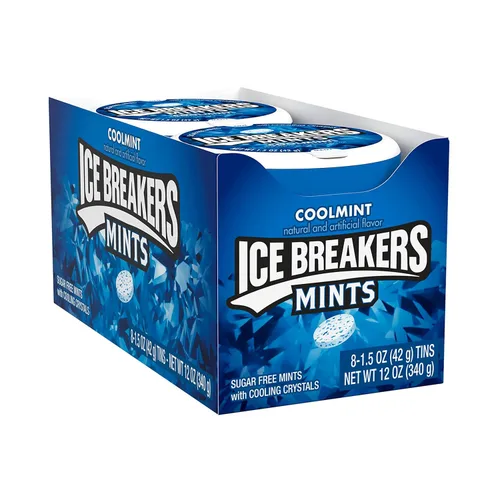 Miniatura 3 de ICE BREAKERS Coolmint Latas de mentas sin azúcar, 1.5 oz (8 unidades)