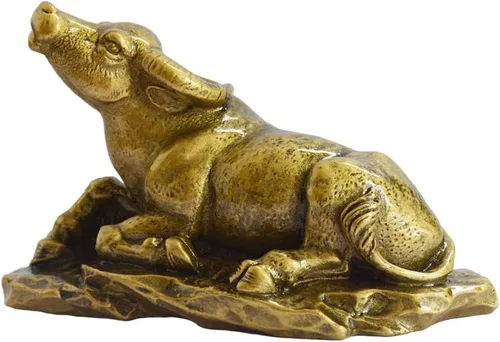 Miniatura 8 de Feng Shui - Figuras de toro del zodiaco chino, buey, año de riqueza, de resina, coleccionable, para el hogar, mesa, decoración artística, regalo