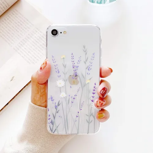 Miniatura 4 de Funda compatible con iPhone 6/6s para niñas y mujeres, elegante funda de protección de gel de goma TPU transparente suave y transparente para iPhone