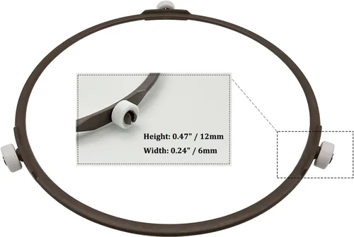 Miniatura 4 de Anillo de rodillo de placa giratoria de microondas de 7 pulgadas con rodillos de 0.472 in, piezas de repuesto para la mayoría de microondas