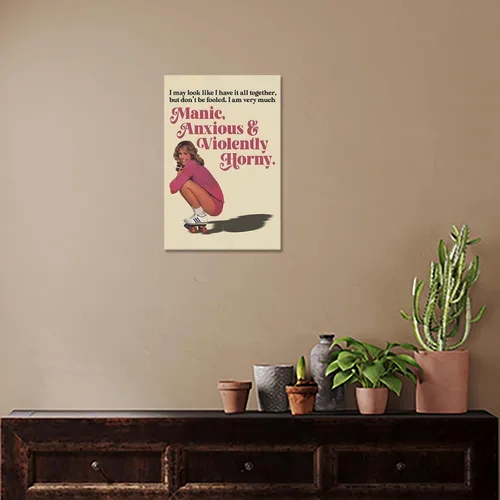 Miniatura 91 de Pósteres de citas divertidas con texto en inglés «Better Late Than Feug», lienzo minimalista con fondo blanco, arte de pared, frutas frescas