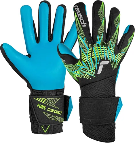 Reusch Guantes de portero Pure Contact Aqua Negro/Lima/Aqua